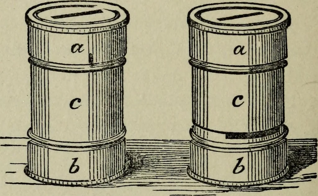 An illustration from Conjuring tricks with coins, watches, rings and handkerchiefs; from "Modern magic", 1900, leaf 59