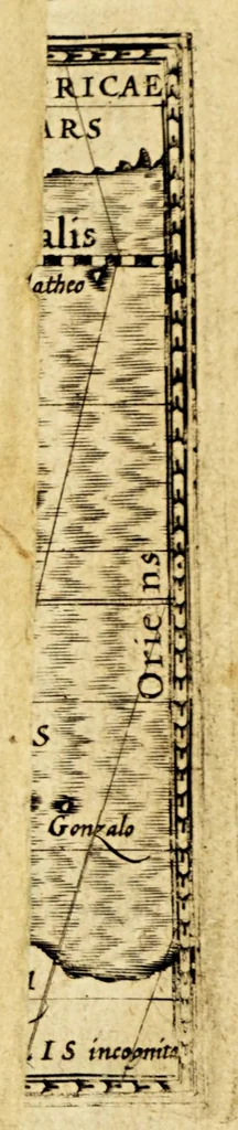 An illustration from Conqueste van Indien. : De wonderlijcke ende warachtighe historie vant coninckrijck van Peru, gheleghen in Indien, inde welcke verhaelt wordt de gelegentheydt, costuymen, manieren van leuen, ouervloedicheyt des gouts ende siluers, ende voorts alle de sonderlingste dinghen vanden seluen lande. Insgelijcks vanden steden, plaetsen ende inwoonders desselfs coninckrijcx, daer beneue[n] hoet gevonden ende eerst by de keyserlijcke mayesteyt hoochloflijcker memorien gheconquesteert ende vercreghen is, met alle de oorlogen ende strijden die ghebuert [sic] zijn, soo teghens d'Indianen als oock om tgoevernement d'een teghens den anderen, 1596, leaf 5