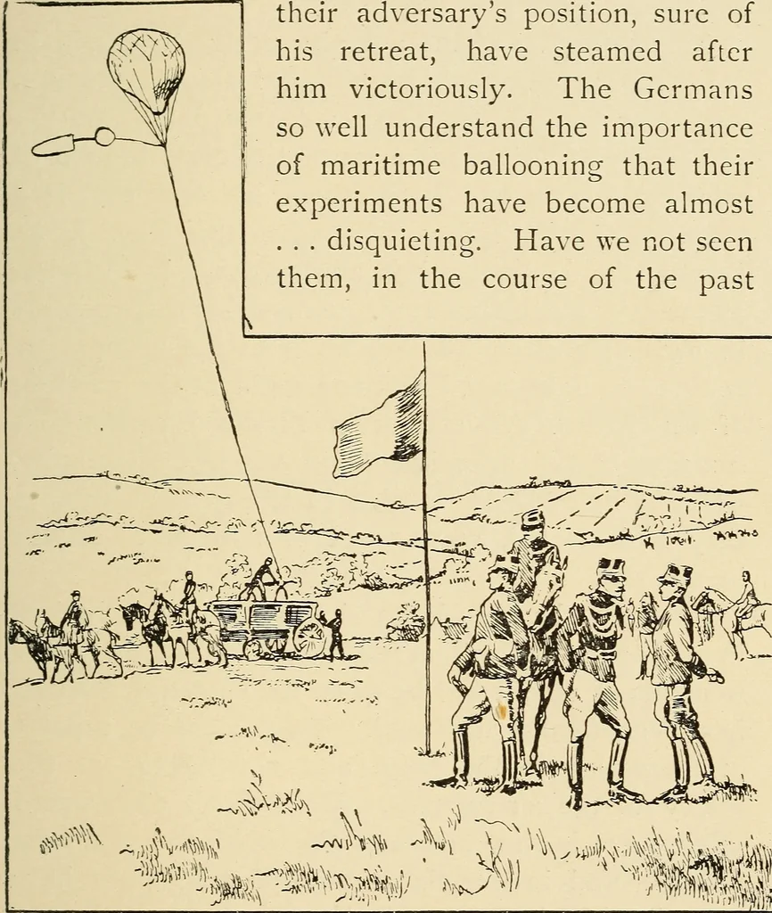 An illustration from The conquest of the air; the romance of aerial navigation, 1902, leaf 132