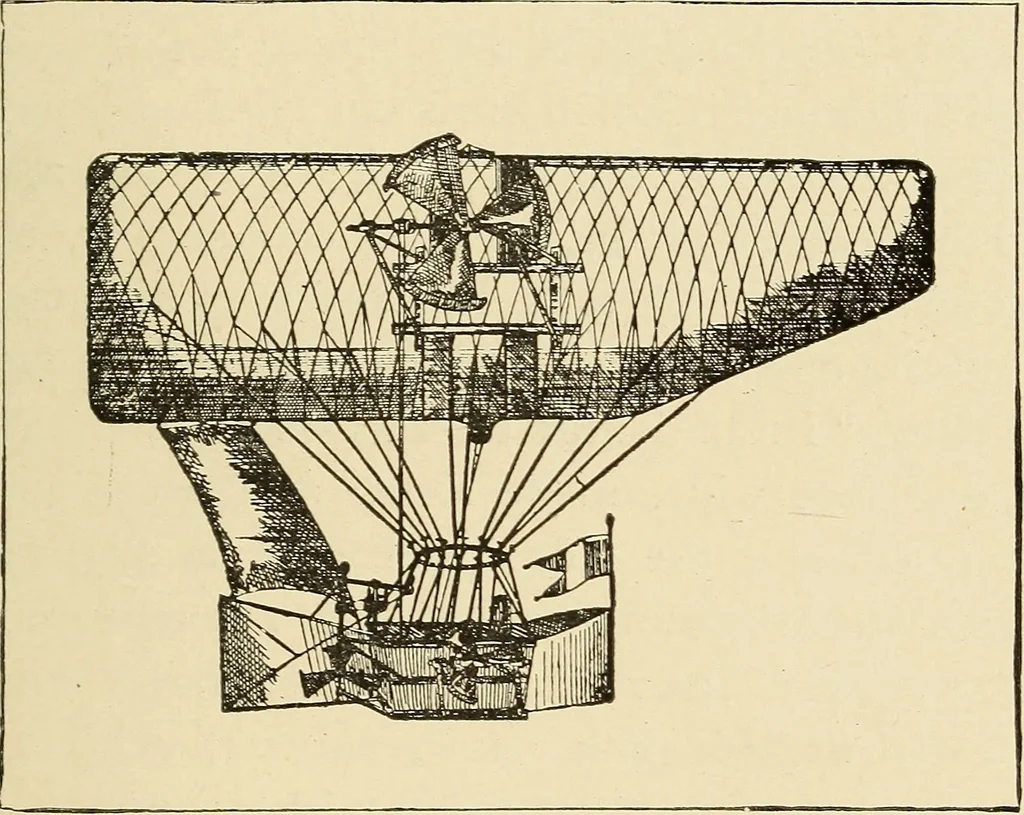 An illustration from The conquest of the air; the romance of aerial navigation, 1902, leaf 138