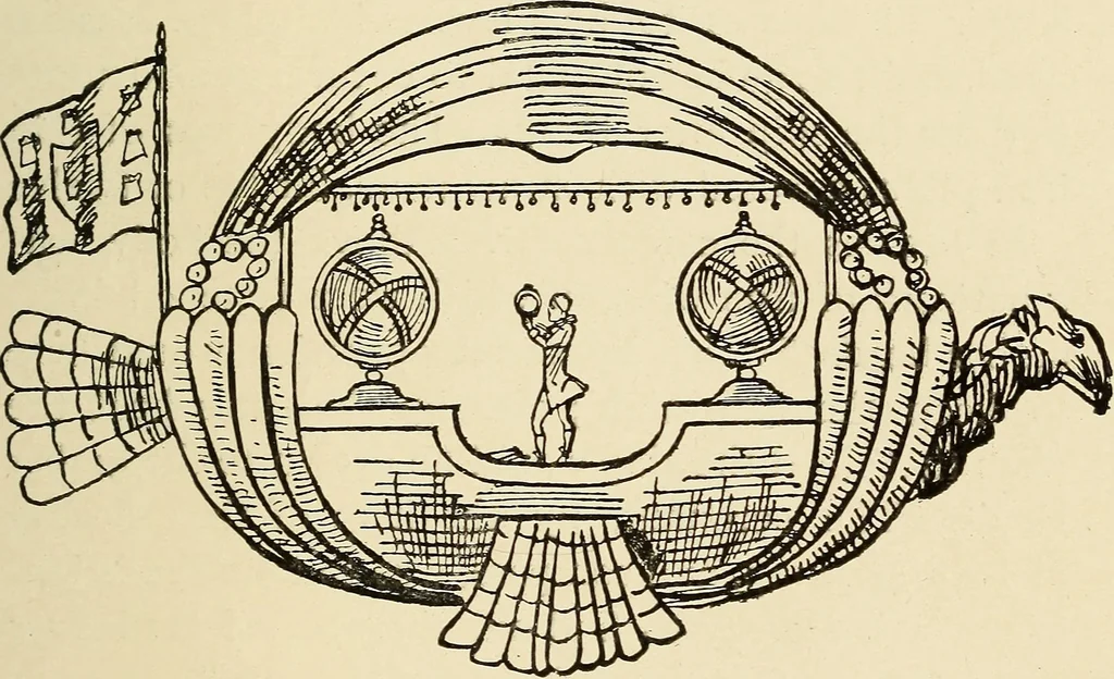 An illustration from The conquest of the air; the romance of aerial navigation, 1902, leaf 14