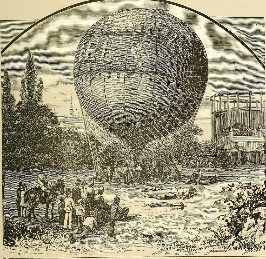 An illustration from The conquest of the air; the romance of aerial navigation, 1902, leaf 26
