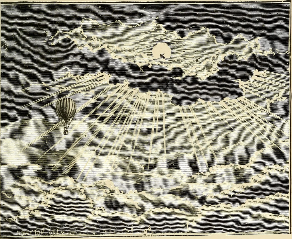 An illustration from The conquest of the air; the romance of aerial navigation, 1902, leaf 44