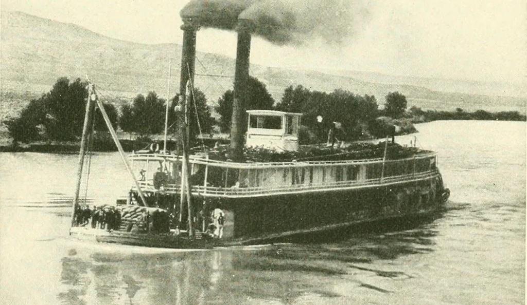 An illustration from The conquest of the Missouri; being the story of the life and exploits of Captain Grant Marsh, 1909, leaf 446