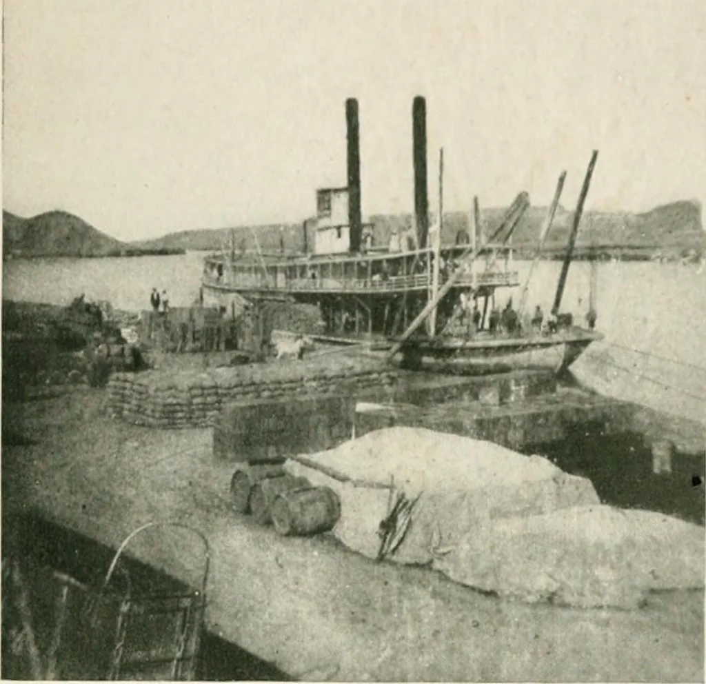 An illustration from The conquest of the Missouri; being the story of the life and exploits of Captain Grant Marsh, 1909, leaf 48