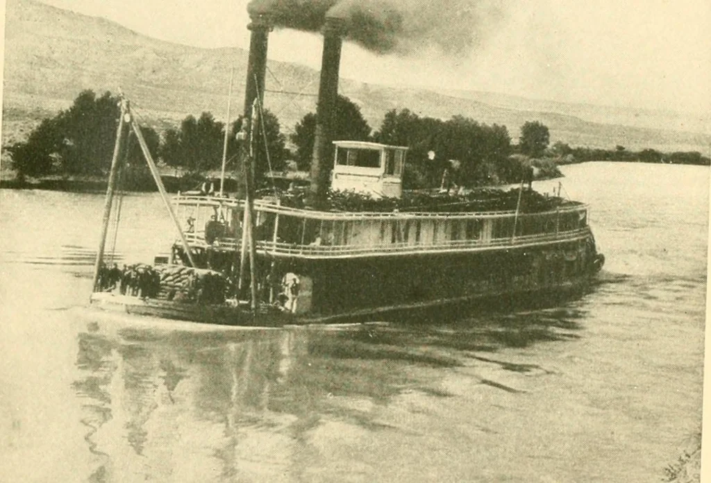An illustration from The conquest of the Missouri; being the story of the life and exploits of Captain Grant Marsh, 1909, leaf 442