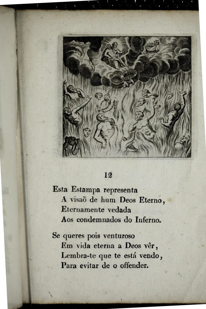 An illustration from Consideraçoins sobre os quatro novissimos, 1820, leaf 33