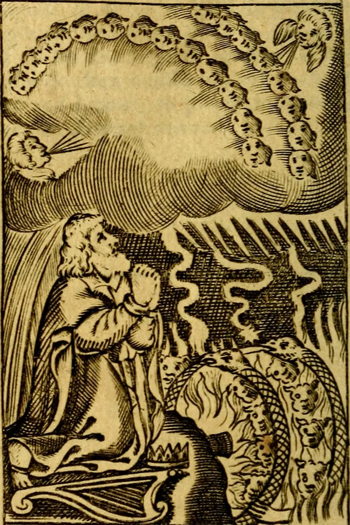 An illustration from The considerations of Drexelius upon eternity, 1716, leaf 105