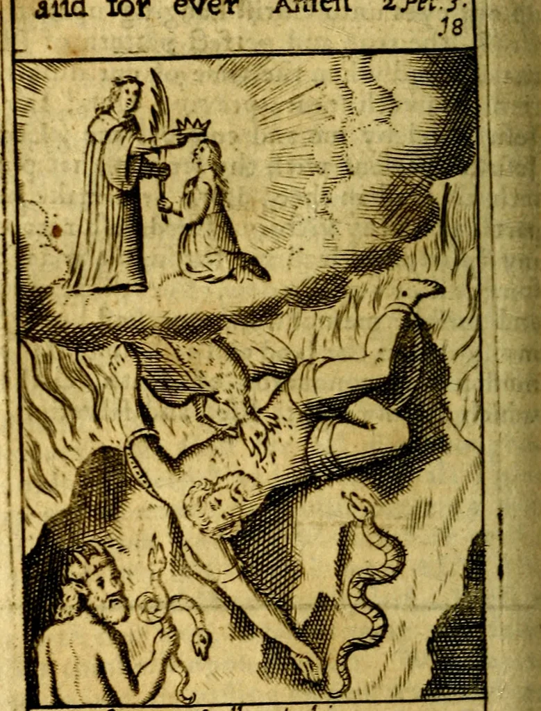 An illustration from The considerations of Drexelius upon eternity, 1716, leaf 125