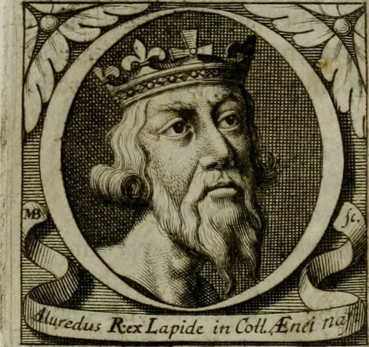 An illustration from Consolationis philsophiae libri V. Angli-Saxonice reddeti ab Alfredo, inclyto Anglo-Saxonum rege, 1698, leaf 18