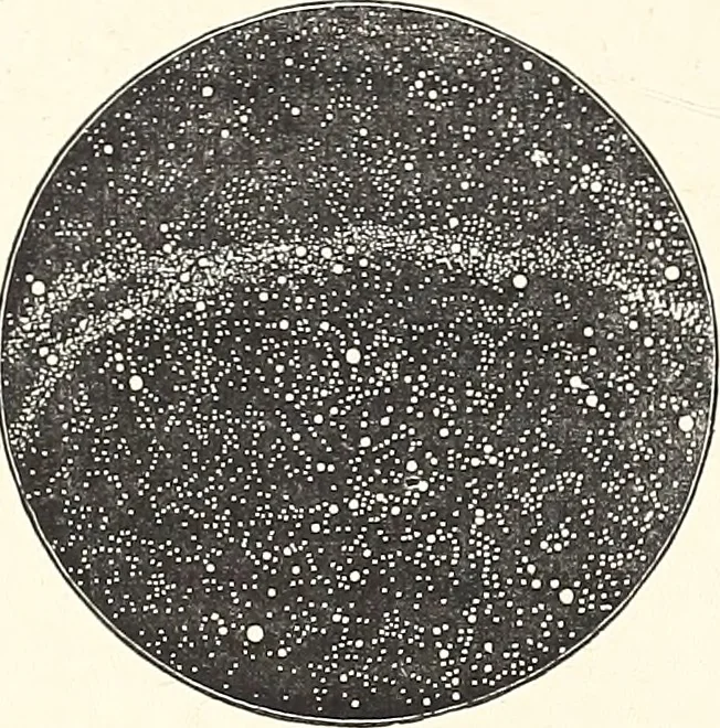 An illustration from The constellations and how to find them; 13 maps, showing the position of the constellations in the sky during each month of any year. A popular and simple guide to a knowledge of the starry heavens, with introduction, general explanations, and a separate description of each map, 1887, leaf 17