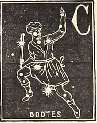 An illustration from The constellations and how to find them; 13 maps, showing the position of the constellations in the sky during each month of any year. A popular and simple guide to a knowledge of the starry heavens, with introduction, general explanations, and a separate description of each map, 1887, leaf 39