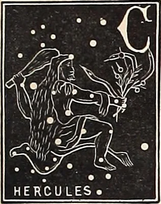 An illustration from The constellations and how to find them; 13 maps, showing the position of the constellations in the sky during each month of any year. A popular and simple guide to a knowledge of the starry heavens, with introduction, general explanations, and a separate description of each map, 1887, leaf 44