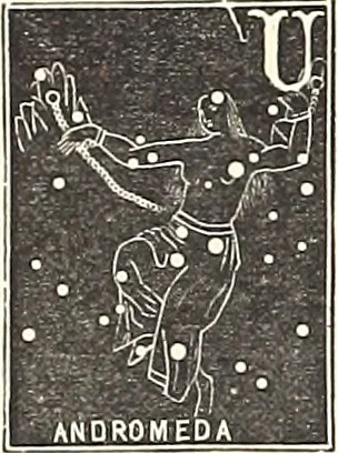 An illustration from The constellations and how to find them; 13 maps, showing the position of the constellations in the sky during each month of any year. A popular and simple guide to a knowledge of the starry heavens, with introduction, general explanations, and a separate description of each map, 1887, leaf 57