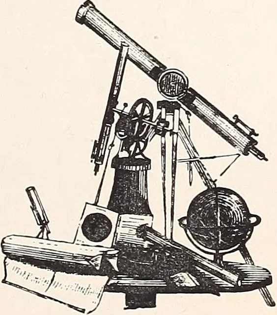 An illustration from The constellations and how to find them; 13 maps, showing the position of the constellations in the sky during each month of any year. A popular and simple guide to a knowledge of the starry heavens, with introduction, general explanations, and a separate description of each map, 1887, leaf 6