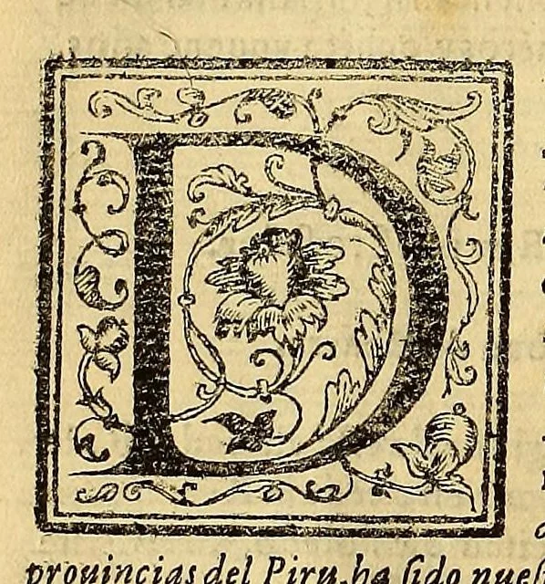 An illustration from Constituciones añadidas por los virreyes, Marques de Montesclaros, y Principe de Esquilache, : a las que hizo el virrey don Francisco de Toledo para la Real Vniuersidad, y Estudio General de San Marcos de la Ciudad de los Reyes del Piru. Confirmadas, y declaradas por el rey nuestro señor don Felipe Quarto, en su Consejo Real de las Indias, 1624, leaf 14