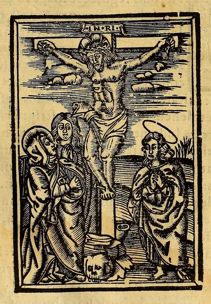 An illustration from Constituciones añadidas por los virreyes, Marques de Montesclaros, y Principe de Esquilache, : a las que hizo el virrey don Francisco de Toledo para la Real Vniuersidad, y Estudio General de San Marcos de la Ciudad de los Reyes del Piru. Confirmadas, y declaradas por el rey nuestro señor don Felipe Quarto, en su Consejo Real de las Indias, 1624, leaf 22