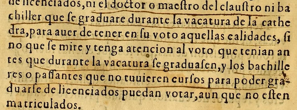 An illustration from Constituciones añadidas por los virreyes, Marques de Montesclaros, y Principe de Esquilache, : a las que hizo el virrey don Francisco de Toledo para la Real Vniuersidad, y Estudio General de San Marcos de la Ciudad de los Reyes del Piru. Confirmadas, y declaradas por el rey nuestro señor don Felipe Quarto, en su Consejo Real de las Indias, 1624, leaf 54