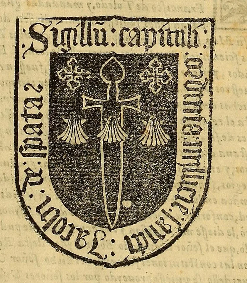 An illustration from Constituciones añadidas por los virreyes, Marques de Montesclaros, y Principe de Esquilache, : a las que hizo el virrey don Francisco de Toledo para la Real Vniuersidad, y Estudio General de San Marcos de la Ciudad de los Reyes del Piru. Confirmadas, y declaradas por el rey nuestro señor don Felipe Quarto, en su Consejo Real de las Indias, 1624, leaf 8