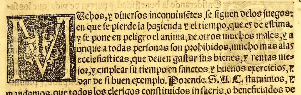 An illustration from Constituciones del arçobispado y prouincia de la muy ynsigne y muy leal ciudad de Tenuxtitla[n] Mexico de la nueua España, 1556, leaf 55