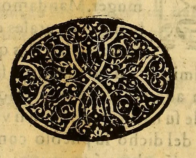 An illustration from Constituciones synodales del Arçobispado de los Reyes en el Piru. Hechas y ordenadas por el illustrissimo y reverendissimo señor don Bartholome Lobo Guerrero arçobispo de la dicha ciudad de los Reyes del Consejo de su Magestad. Y publicadas en la synodo diocesana que su señoria illustrissima celebro en la dicha ciudad en el año del Señor de 1613., 1614, leaf 178
