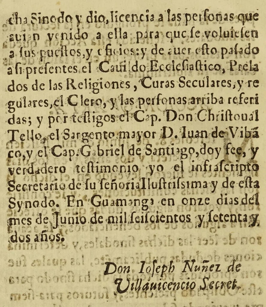 An illustration from Constituciones synodales, 1677, leaf 46