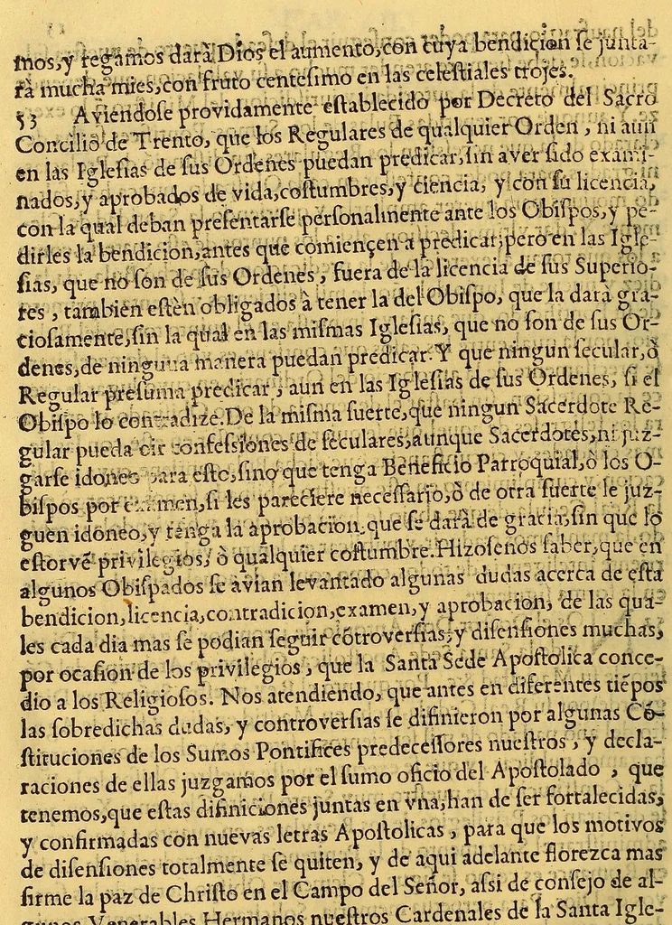 An illustration from Constituciones synodales, del Obispado de Arequipa. Hechas, y ordenadas por el ilustrissimo y reuerendissimo señor doctor don Antonio de Leon su obispo, del consejo de su Majestad. En la synodo diocessana que celebro año de 1684., 1688, leaf 32