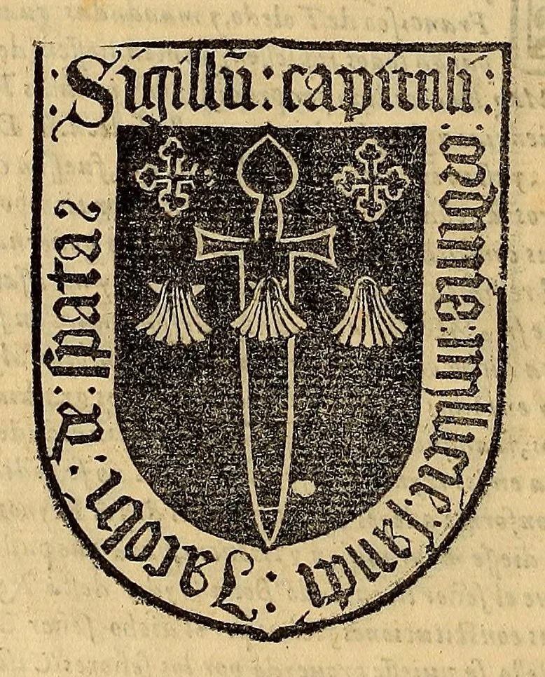 An illustration from Constituciones y ordenanças de la Vniuersidad, y Studio General de la Ciudad de los Reyes del Piru, 1602, leaf 10