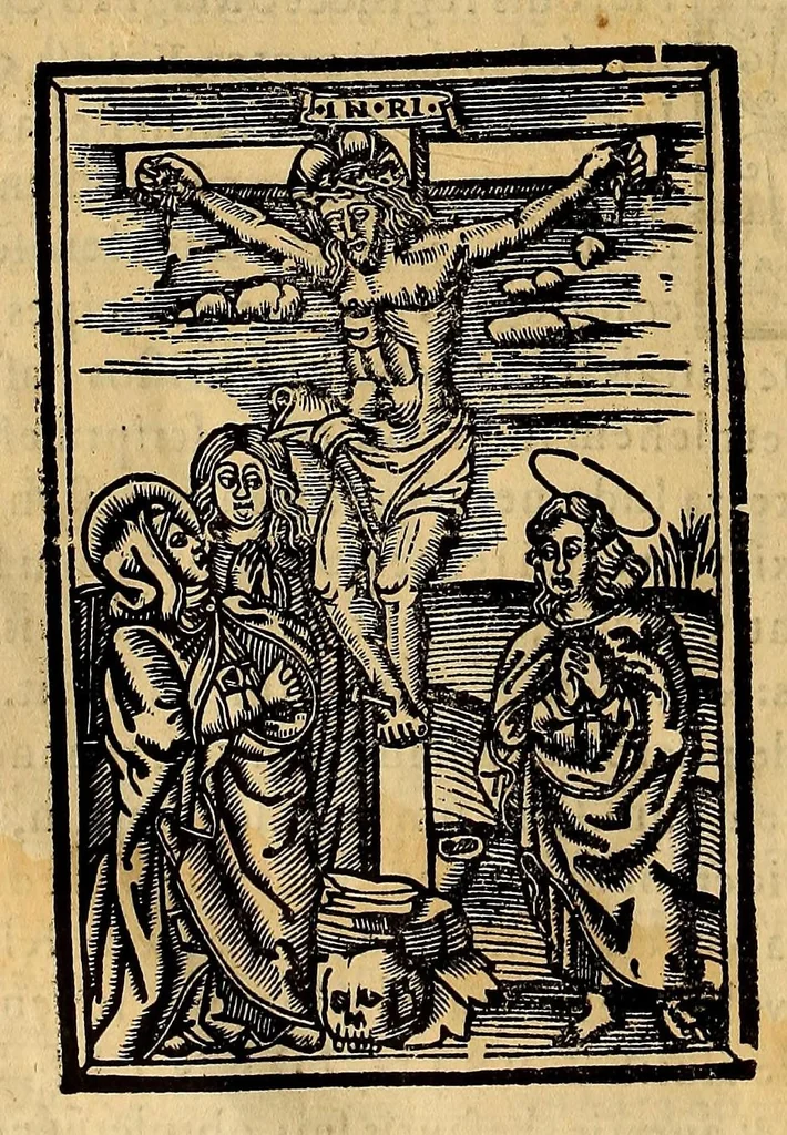 An illustration from Constituciones y ordenanças de la Vniuersidad, y Studio General de la Ciudad de los Reyes del Piru, 1602, leaf 24