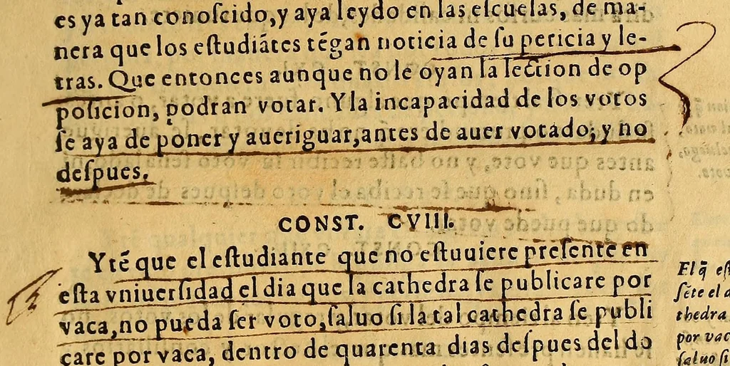 An illustration from Constituciones y ordenanças de la Vniuersidad, y Studio General de la Ciudad de los Reyes del Piru, 1602, leaf 61