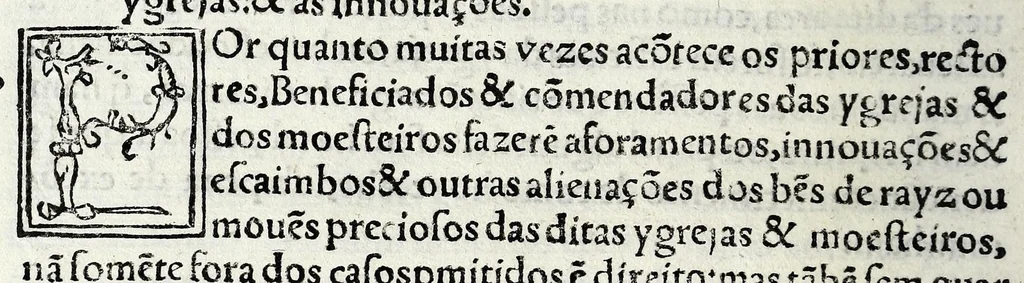 An illustration from Constituições do arcebispado Deuora : nouamente feitas por mandado do illustrissimo e reuerendissimo señor dom Ioam de Mello, arcebispo do dito arcebispado, &c, 1565, leaf 134