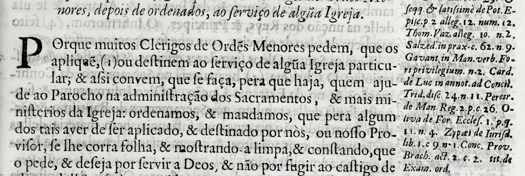 An illustration from Constituiçoẽs synodaes do bispado do Porto, 1690, leaf 201