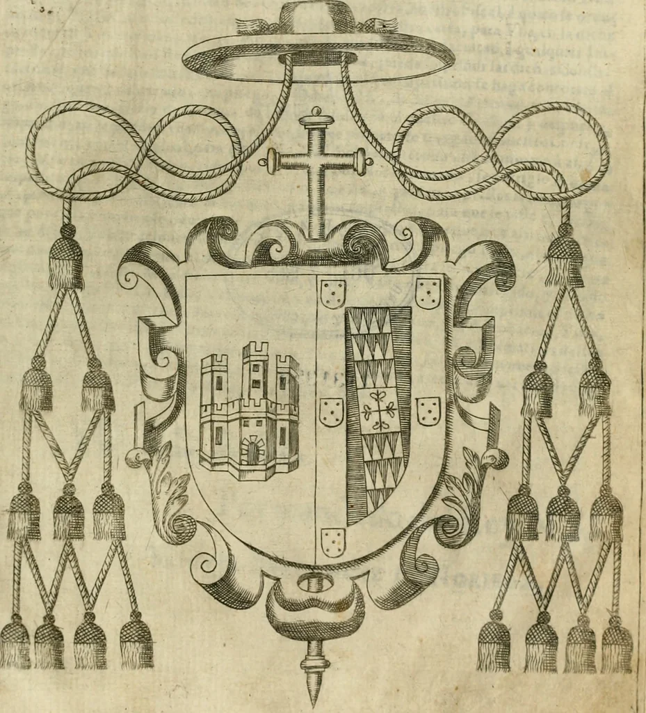 An illustration from Constitvciones synodales del obispado de Salamanca. Copiladas, hechas, y promulgadas por Pedro Carrillo de Acuña, en la Synodo, que se celebro en su Iglesia Cathedral de la dicha ciudad, el mes de abril de 1654, 1656, leaf 4