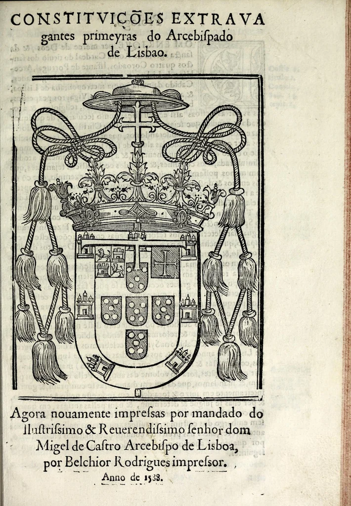 An illustration from Constitvicōes do arcebispado de Lisboa : assi as antigas como as extrauagantes primeyras & segundas, 1588, leaf 201