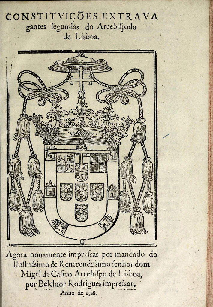 An illustration from Constitvicōes do arcebispado de Lisboa : assi as antigas como as extrauagantes primeyras & segundas, 1588, leaf 221