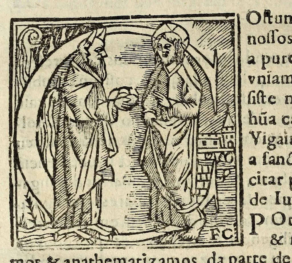 An illustration from Constitvicōes do arcebispado de Lisboa : assi as antigas como as extrauagantes primeyras & segundas, 1588, leaf 254