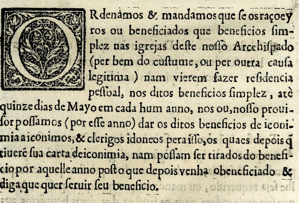 An illustration from Constitvicōes do arcebispado de Lisboa : assi as antigas como as extrauagantes primeyras & segundas, 1588, leaf 77