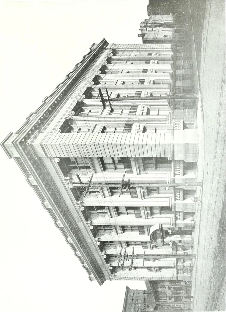 An illustration from Construction : a journal for the architectural engineering and contracting interests of Canada, 1913, leaf 216