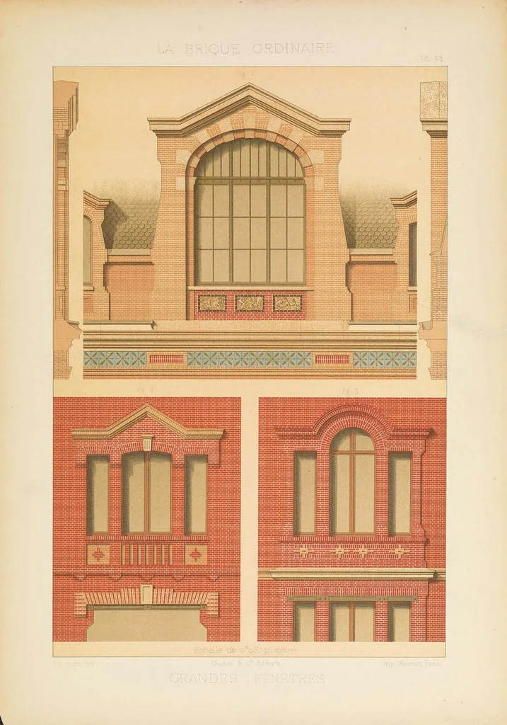 An illustration from Constructions en briques; la brique ordinaire au point de vue décoratif, 1878, leaf 151