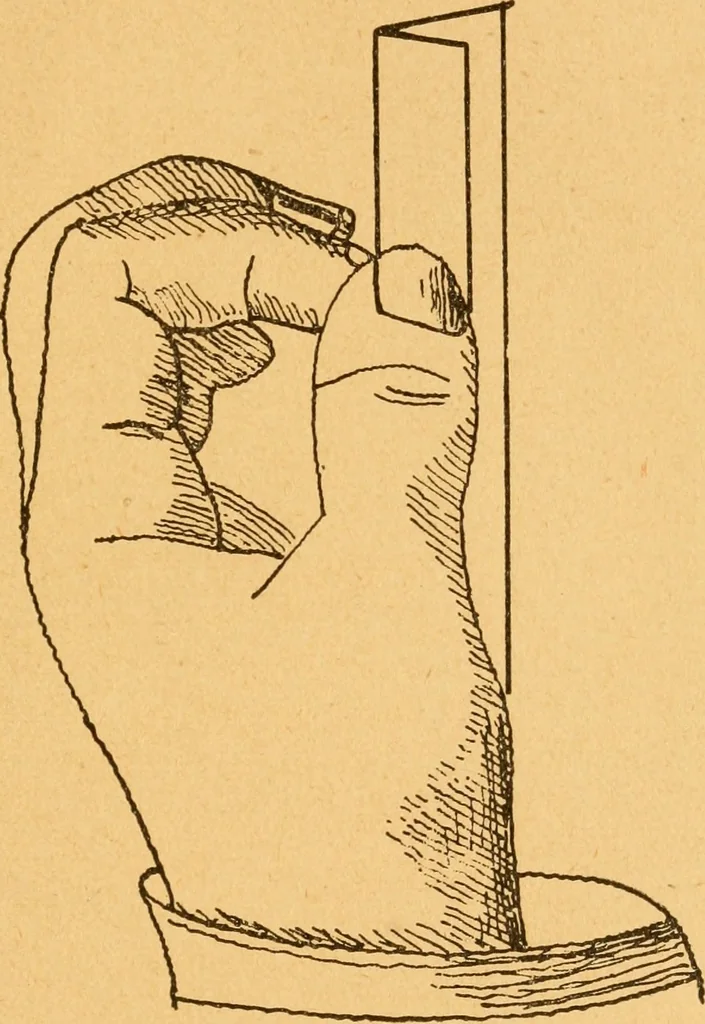 An illustration from Construction work in cardboard and paper for grades I to IV, without the use of tools; with a course in woodwork for the fifth grade, 1900, leaf 16