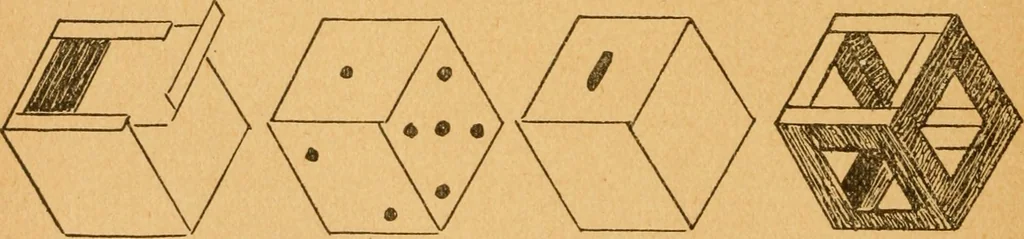 An illustration from Construction work in cardboard and paper for grades I to IV, without the use of tools; with a course in woodwork for the fifth grade, 1900, leaf 59