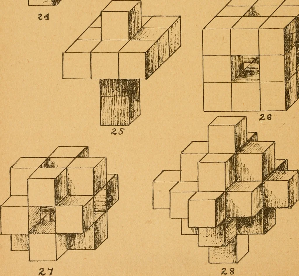 An illustration from Construction work in cardboard and paper for grades I to IV, without the use of tools; with a course in woodwork for the fifth grade, 1900, leaf 67