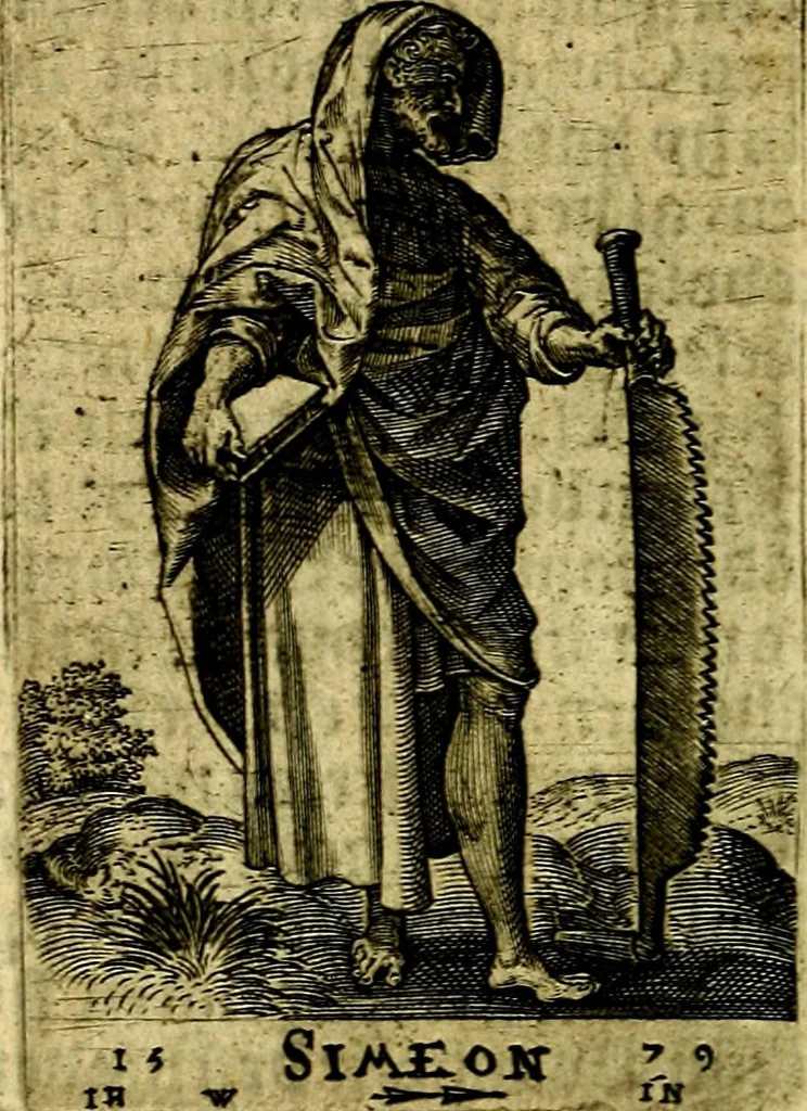 An illustration from Const-toonneel, inhoudende de beschrijvinghe ende XL. heerlijcke afbeeldindinghen onses Heeren Jesu Christi, met sijne apostelen, ende evangelisten, midtsgaders de hooft-deuchden ende ondeuchden. Ende ten laetsten de seven planeten. In coper gesneden door Johannis Wierix. De beschrijvinge is vergadert wt de H. Schrift ende soander soermaerde autheuren tot stichtinghe ende soermakinghe aller menschen, door N.D.C, 1609, leaf 39