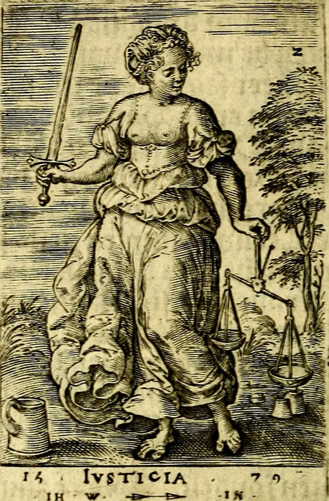 An illustration from Const-toonneel, inhoudende de beschrijvinghe ende XL. heerlijcke afbeeldindinghen onses Heeren Jesu Christi, met sijne apostelen, ende evangelisten, midtsgaders de hooft-deuchden ende ondeuchden. Ende ten laetsten de seven planeten. In coper gesneden door Johannis Wierix. De beschrijvinge is vergadert wt de H. Schrift ende soander soermaerde autheuren tot stichtinghe ende soermakinghe aller menschen, door N.D.C, 1609, leaf 61