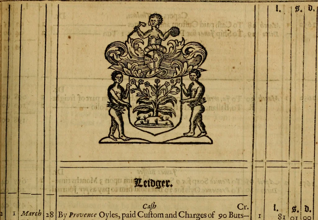 An illustration from Consuetudo, vel, lex mercatoria: or, The ancient law-merchant : in three parts, according to the essentials of traffick ..., 1686, leaf 786