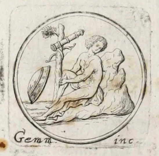 An illustration from Contemplatio gemmarum quarundam dactyliothecae Gorlaei, ante biennium & auctae, & illustratae, 1697, leaf 10