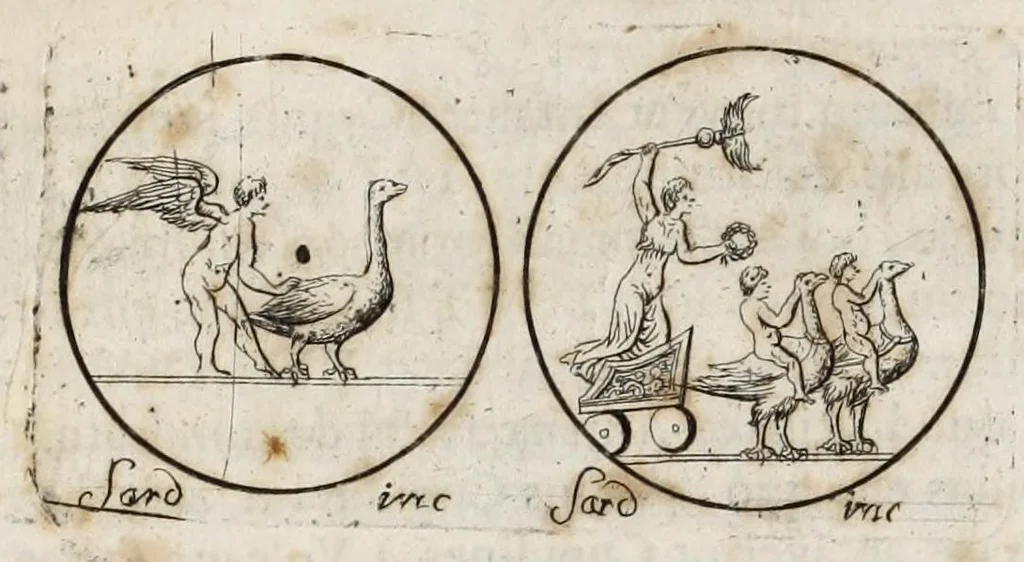 An illustration from Contemplatio gemmarum quarundam dactyliothecae Gorlaei, ante biennium & auctae, & illustratae, 1697, leaf 21