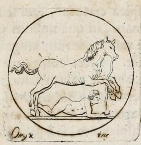 An illustration from Contemplatio gemmarum quarundam dactyliothecae Gorlaei, ante biennium & auctae, & illustratae, 1697, leaf 25