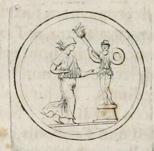 An illustration from Contemplatio gemmarum quarundam dactyliothecae Gorlaei, ante biennium & auctae, & illustratae, 1697, leaf 36