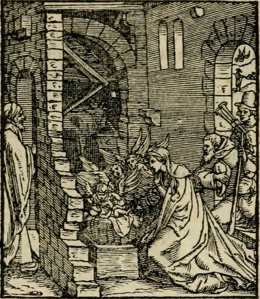 An illustration from Contemplatio totivs vitae et passionis Domini Nostri Iesv Christi, 1557, leaf 19